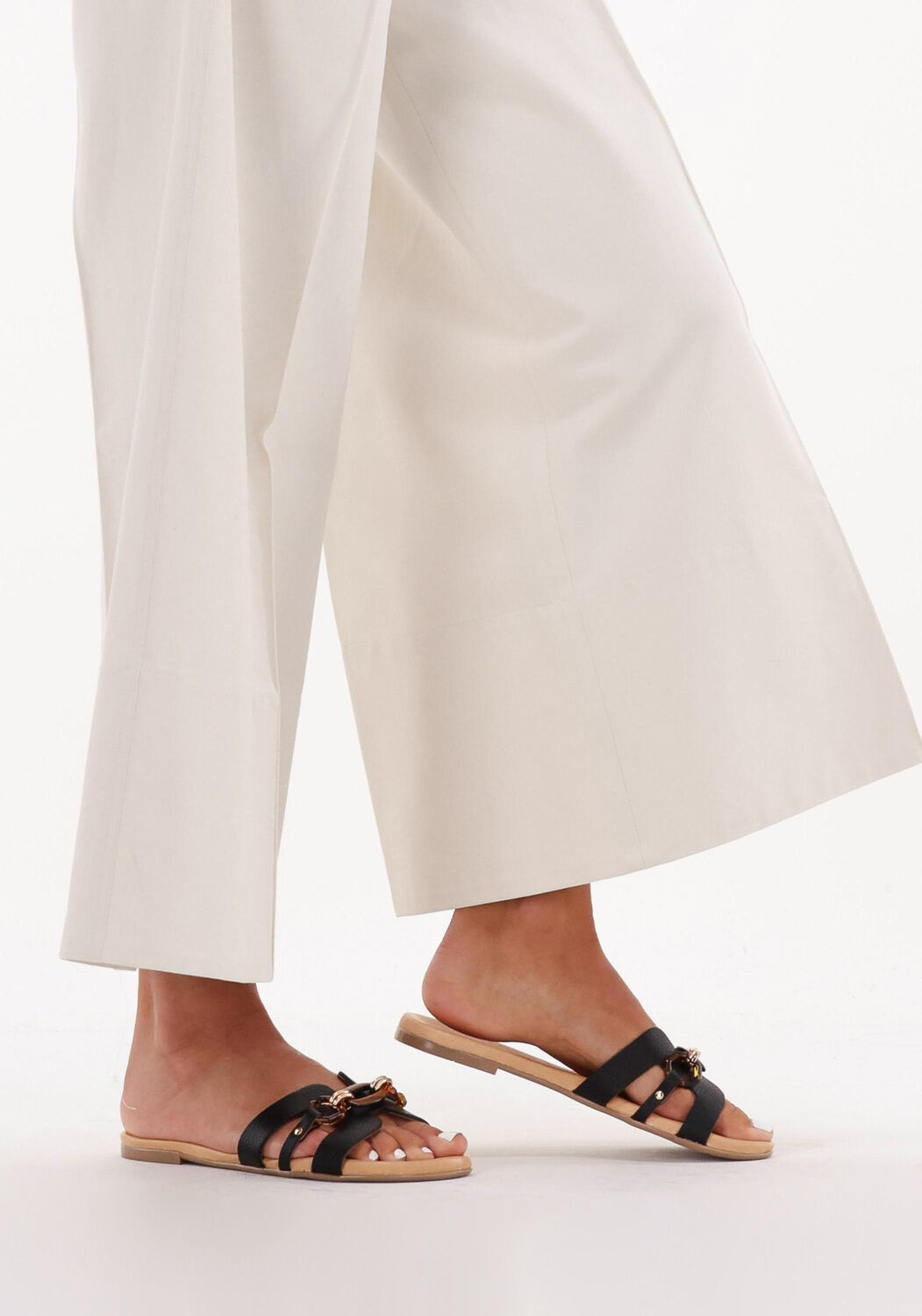 Schwarze NOTRE-V Pantolette 180H - large