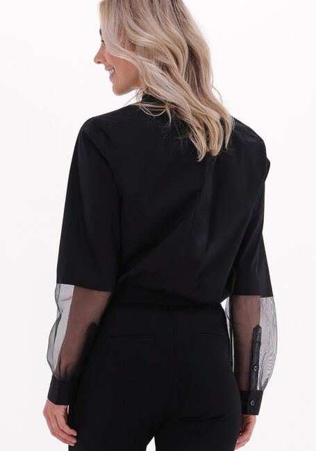 Schwarze 10DAYS Blusen CONTRAST ORGANZA SHIRT POPLIN - large