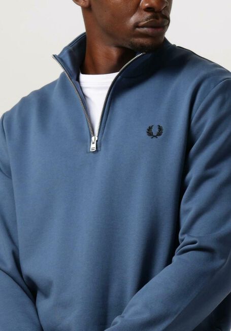 Blaue FRED PERRY Sweatshirt HALF ZIP SWEATSHIRT - large