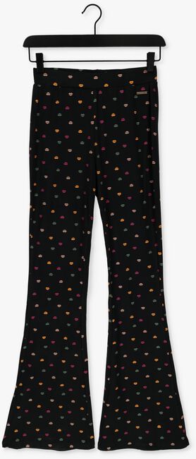 Schwarze COLOURFUL REBEL Schlaghose LIPS PEACHED FLARE PANTS - large