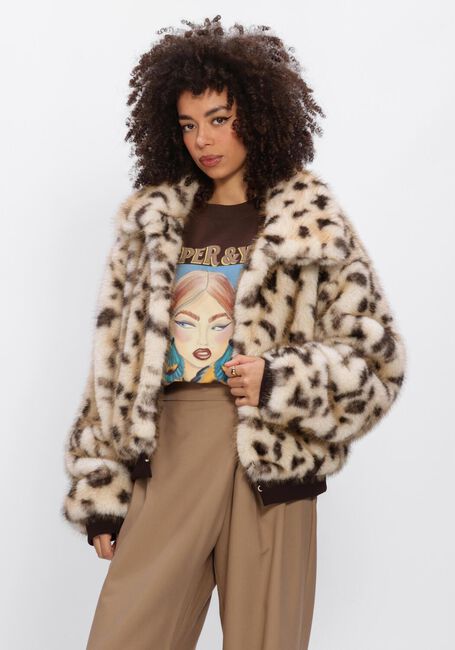 Beige HARPER & YVE Fake-Fur-Jack STACY-JA - large
