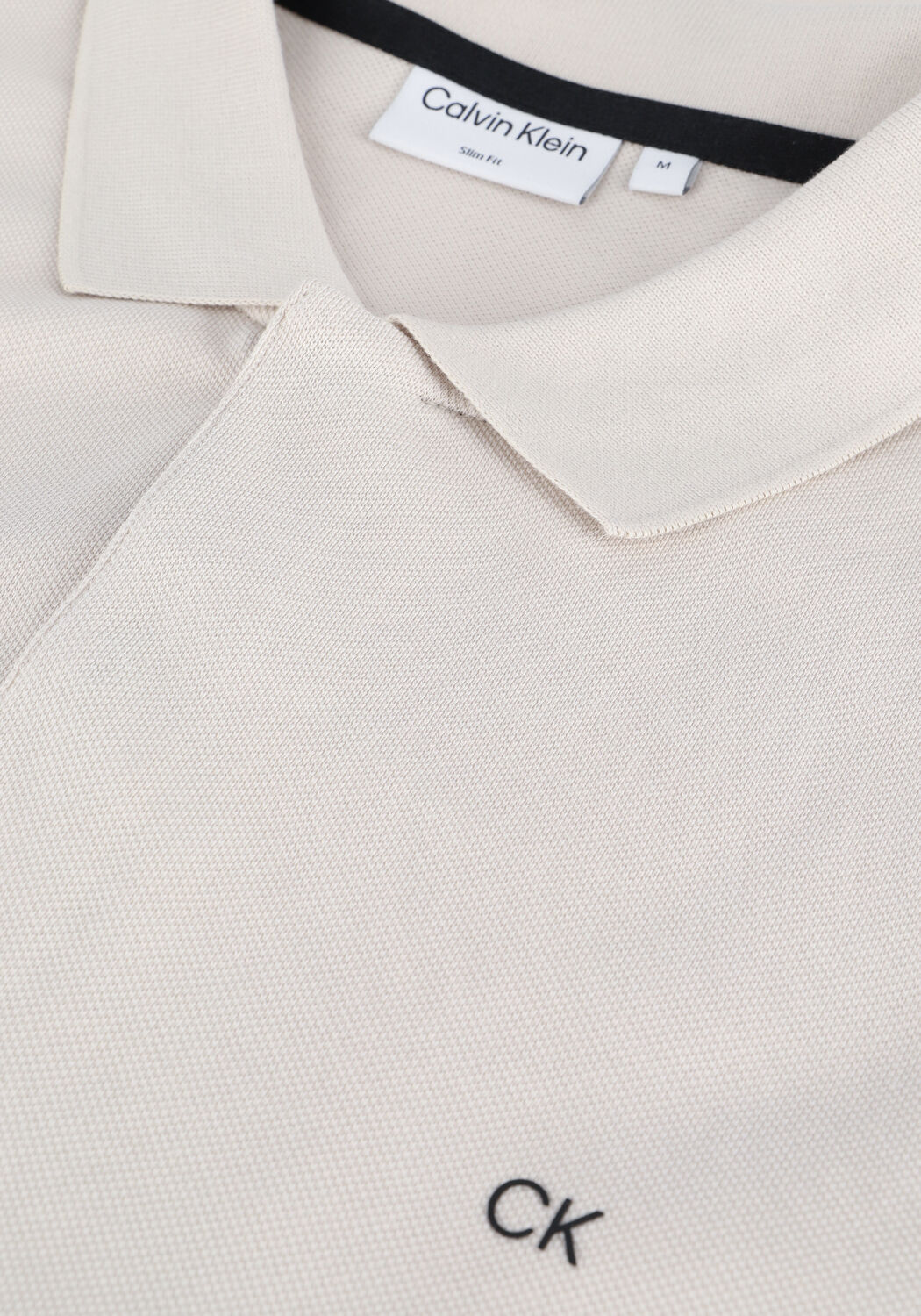 Beige CALVIN KLEIN Polo-Shirt STRETCH PIQUE SLIM POLO - large