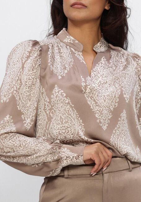 Taupe NEO NOIR Blusen ROSSLYN PAISLEY DROP BLOUSE - large