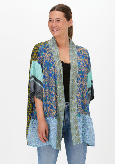 Blaue SISSEL EDELBO Kimono LOTUS SHORT MIX KIMONO - large