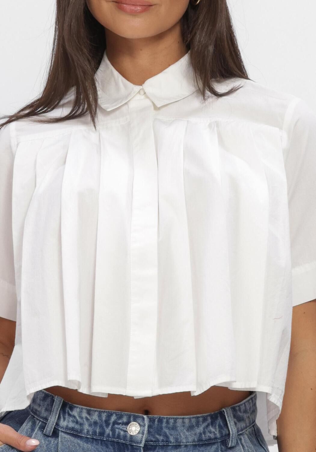 Wei&szlig;e Y.A.S. Blusen YASSKYMA SS SHORT SHIRT S. - large