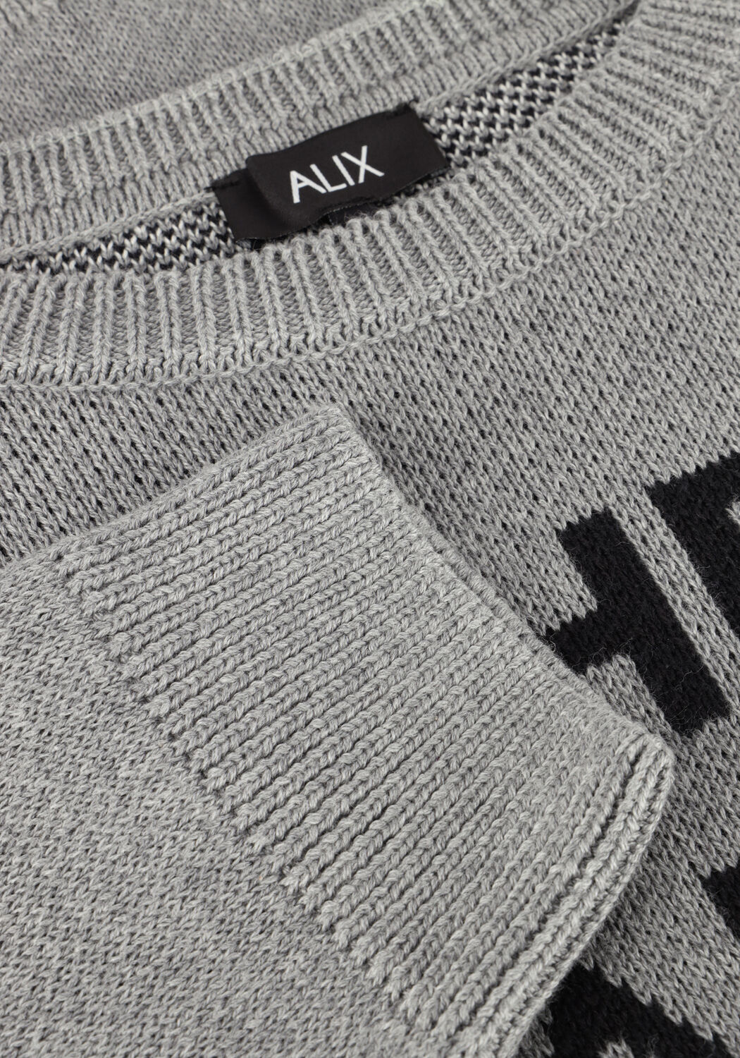 Graue ALIX THE LABEL Pullover LADIES KNITTED ALIX THE LABEL PULLOVER - large
