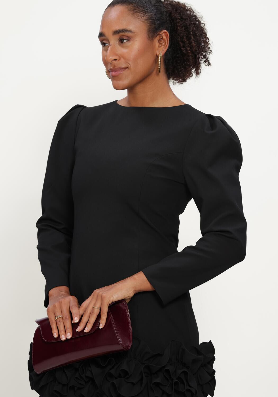 Schwarze NOTRE-V Minikleid NV-ISORIA - large