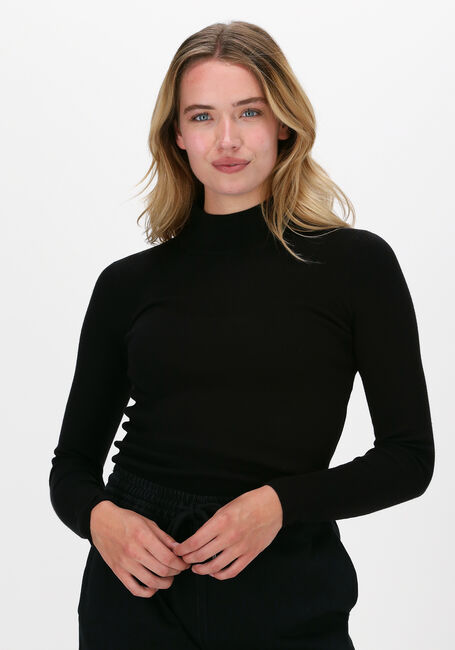 Schwarze NA-KD Rollkragenpullover RIBBED POLO KNITTED SWEATER - large