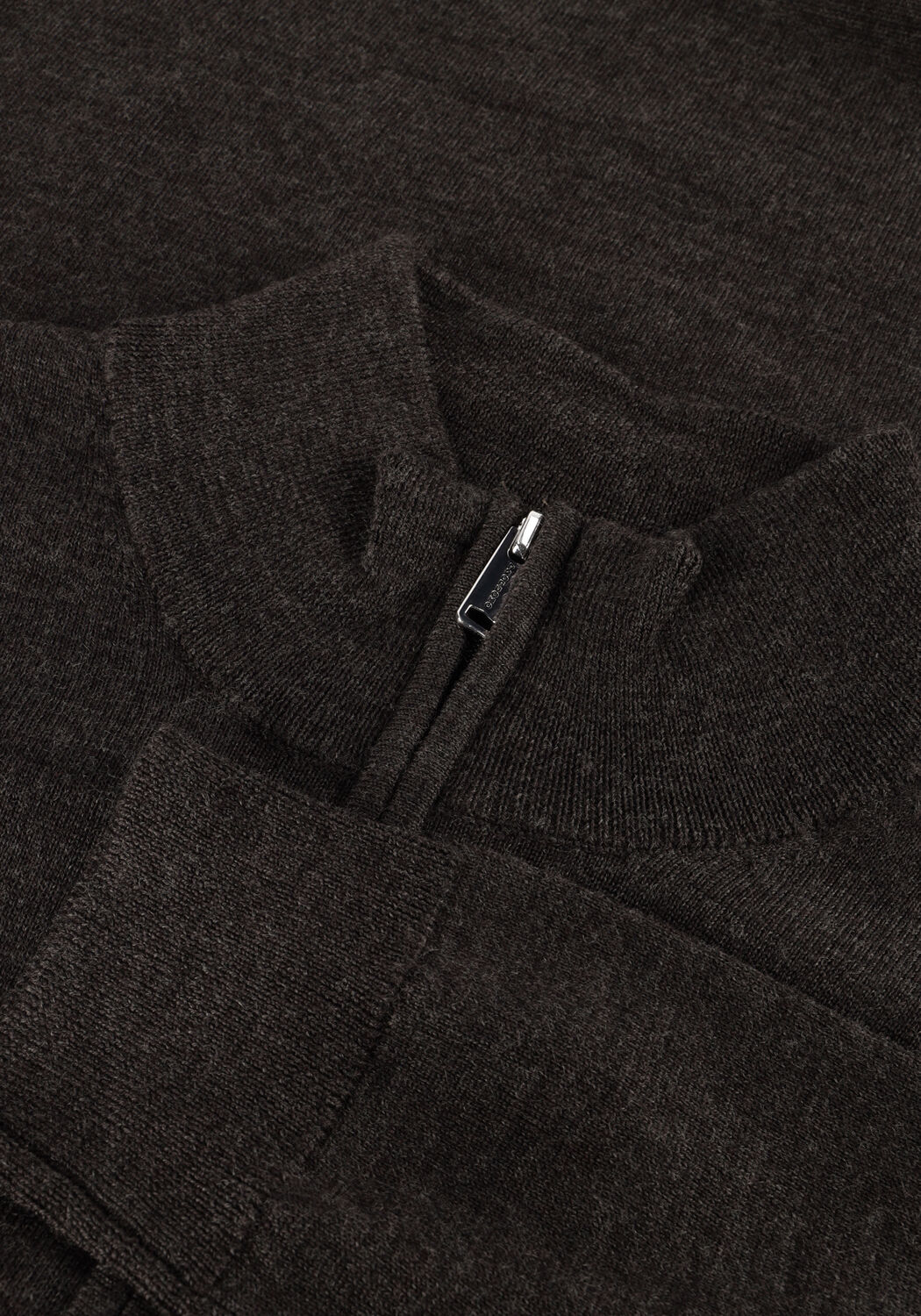 Braune PROFUOMO Pullover PULLOVER HALF ZIP MERINO - large