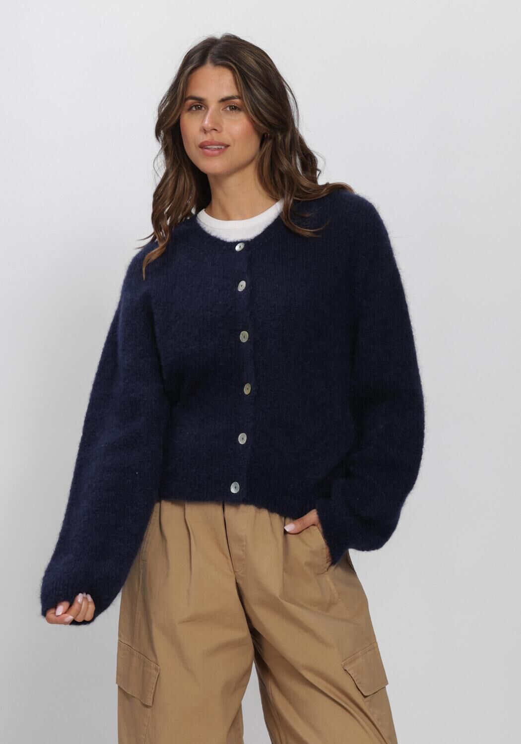 Dunkelblau BY-BAR Strickjacke CLEO CARDIGAN - large