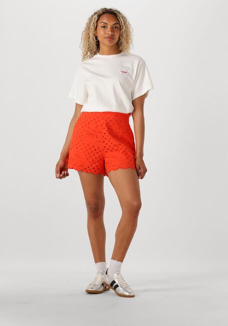 Weiße ANOTHER LABEL T-shirt GINA FLOWER SHIRT - large
