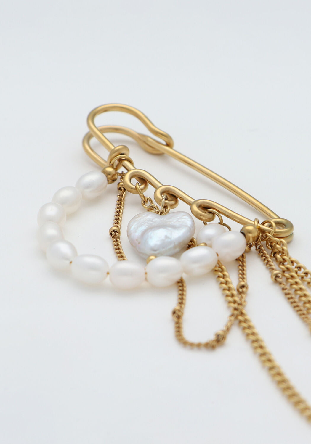 Goldfarbig NOTRE-V Broche PERLA - large