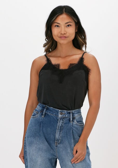 Schwarze MSCH COPENHAGEN Top LILLIANE FENYA LACE SINGLET - large