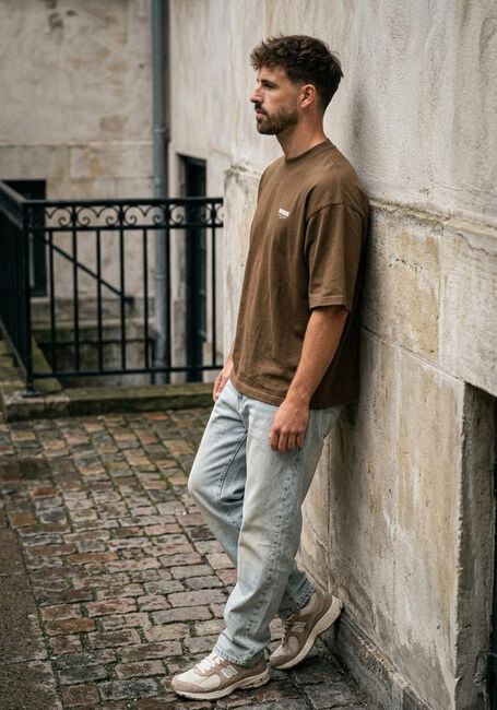 Khaki WOODBIRD T-shirt WBBEAM PHO TEE - large