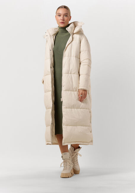 Nicht-gerade weiss NOTRE-V Wattierte Jack PUFFER LONG - large