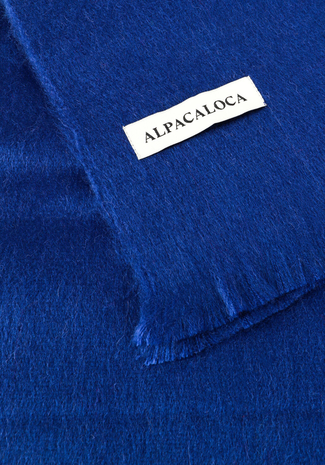 Blaue ALPACA LOCA Schal SLIM SCARF - large