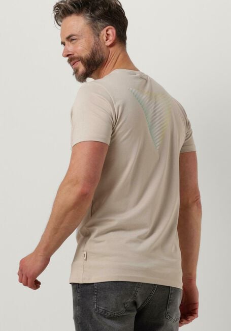 Sand PUREWHITE T-shirt TSHIRT WITH SMALL LOGO ON CHEST AND TRIANGLE GRADIENT PRINT AT BACK - large