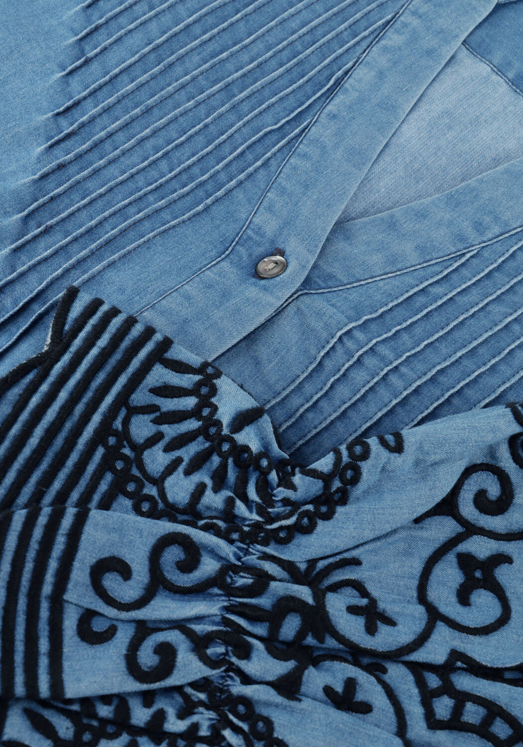 Blaue MOS MOSH Blusen MMSTOMIN EMB SHIRT - large