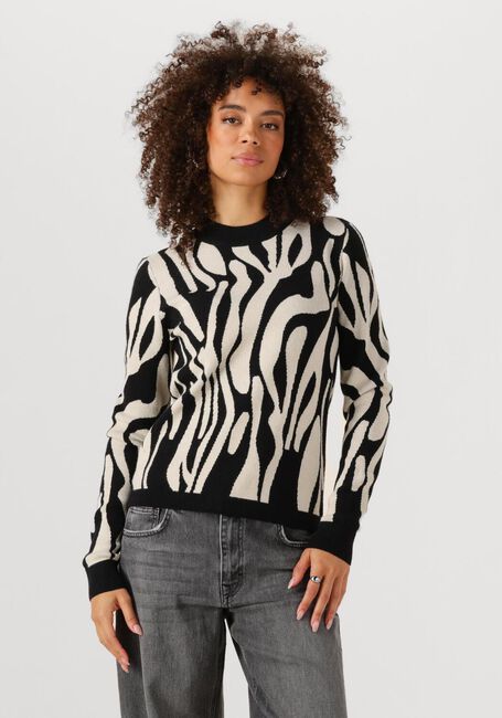 Mehrfarbige/Bunte OBJECT Pullover OBJRAY L/S KNIT PULLOVER AOP - large