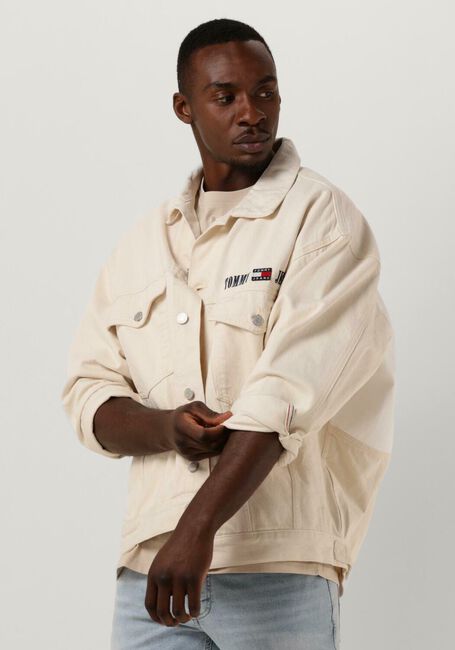 Beige TOMMY JEANS Jeansjacke AIDEN OVERSIZED DNM JAKT BG7095 - large