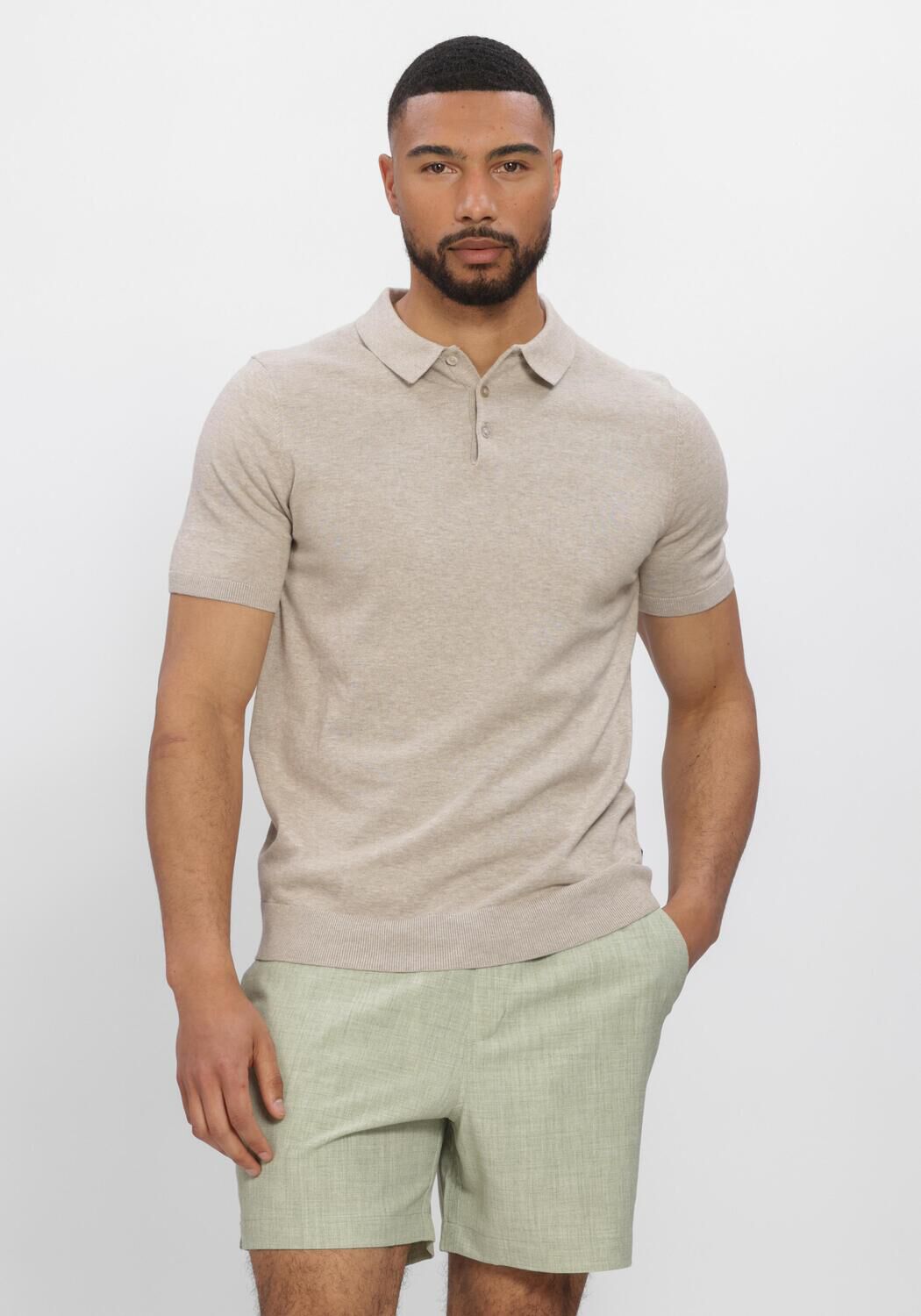 Beige SAINT STEVE Polo-Shirt CHRIS - large