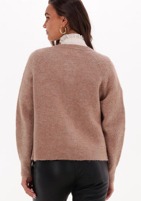 Camelfarbene SELECTED FEMME Strickjacke SLFLULU LS KNIT SHORT CARDIGAN - large
