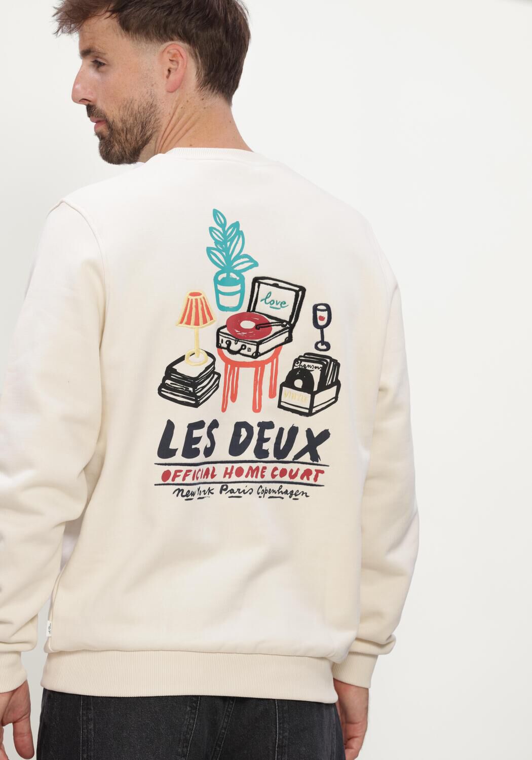Ecru LES DEUX Sweatshirt RECORD SWEATSHIRT - large