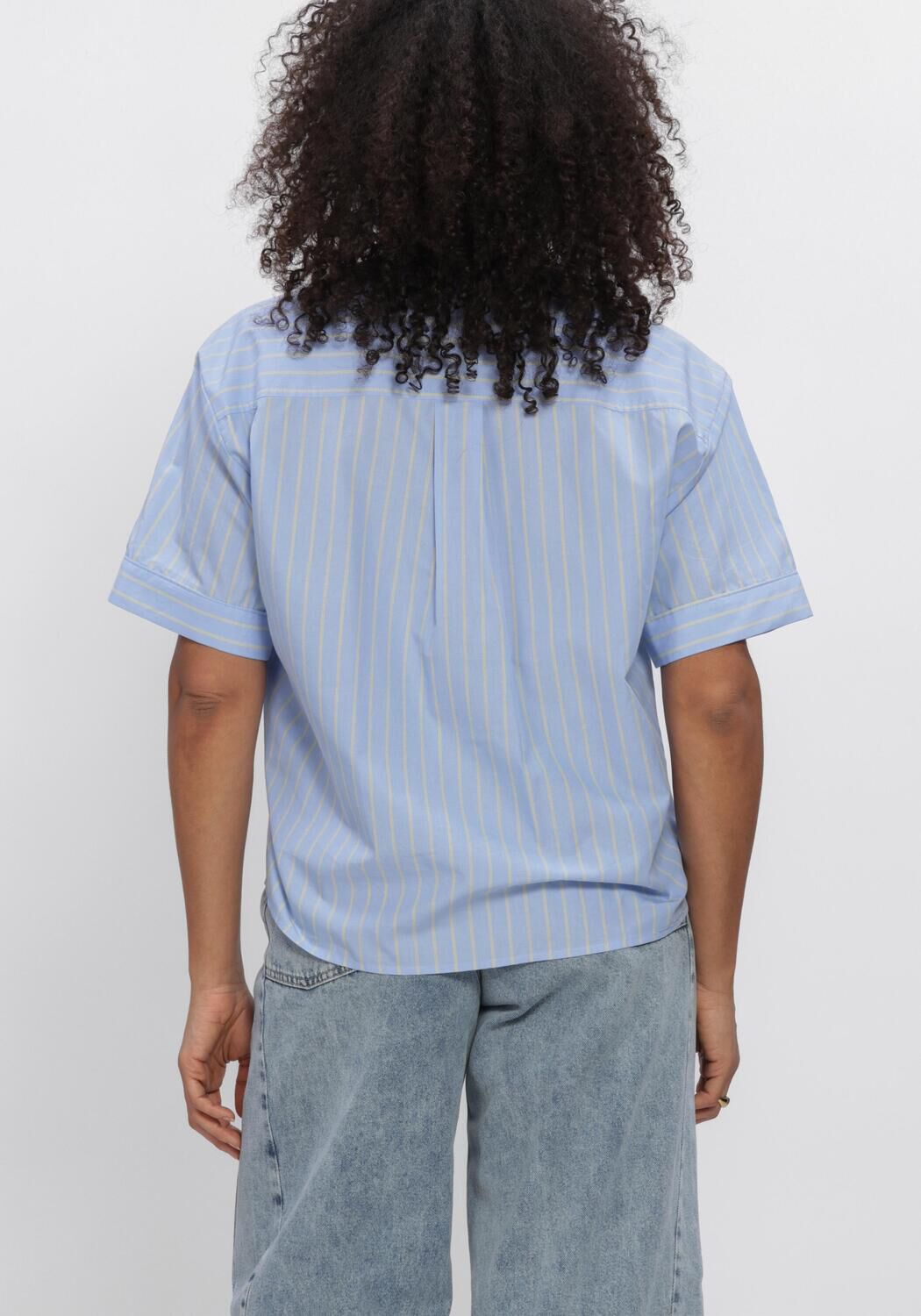 Blaue CO'COUTURE Blusen SIMOCC STRIPE SS TIE SHIRT - large