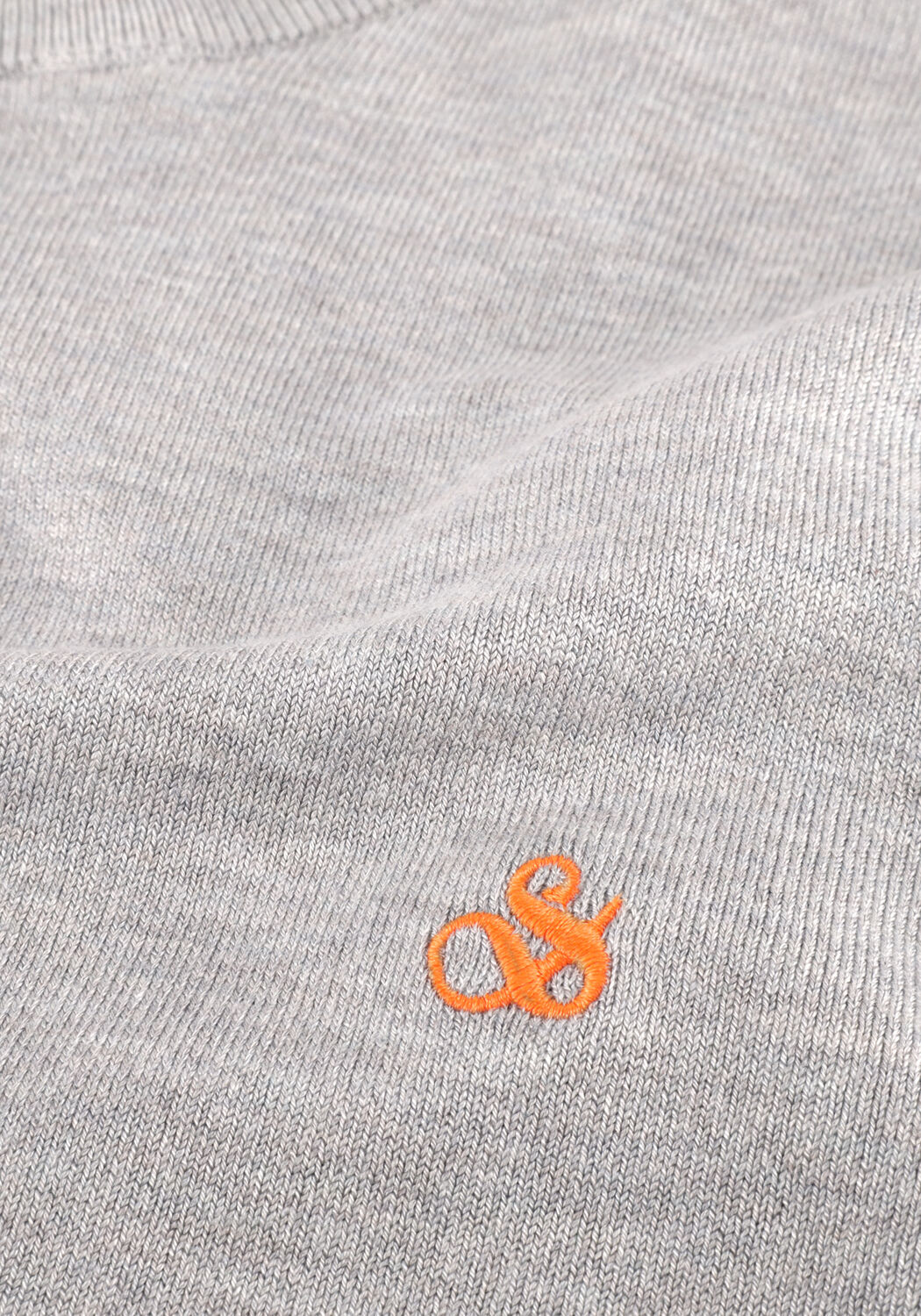 Graue SCOTCH & SODA Pullover ESSENTIALS - ECOVERO VISCOSE-BLEND CREWNECK PULLOVER - large