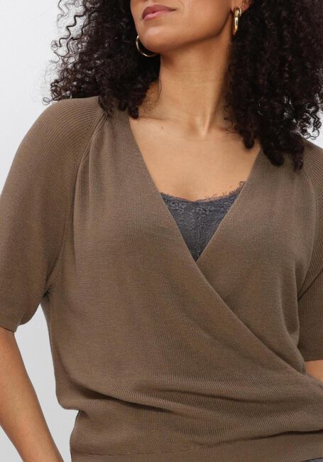 Braune ANOTHER LABEL Pullover & Cardigans ALLINI KNITTED PULL S/S/ - large