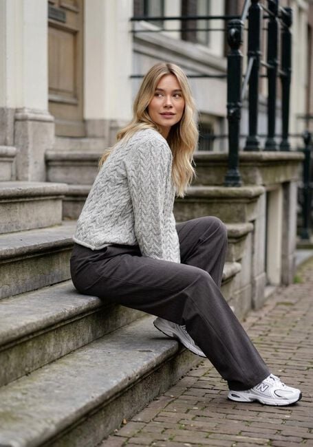 Graue OBJECT Hose OBJSIGRID HW CASUAL PANT NOOS - large