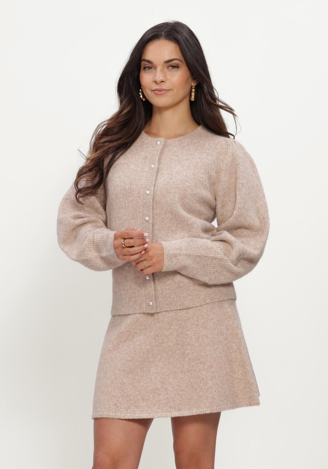 Beige NOTRE-V Strickjacke NV-IGGY - large