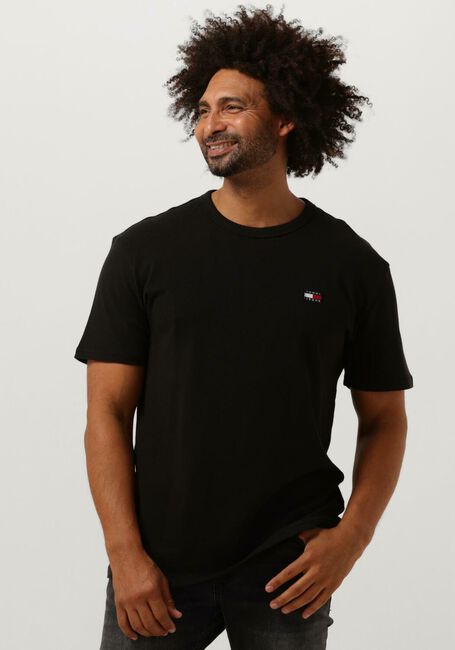 Schwarze TOMMY JEANS T-shirt TJM CLASSIC WAFFLE TEE S - large