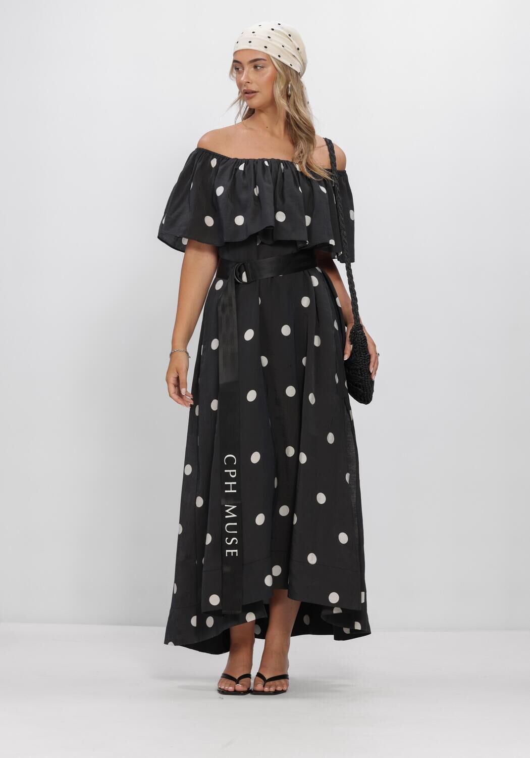 Schwarze COPENHAGEN MUSE Maxikleid CMFIE-DRESS - large