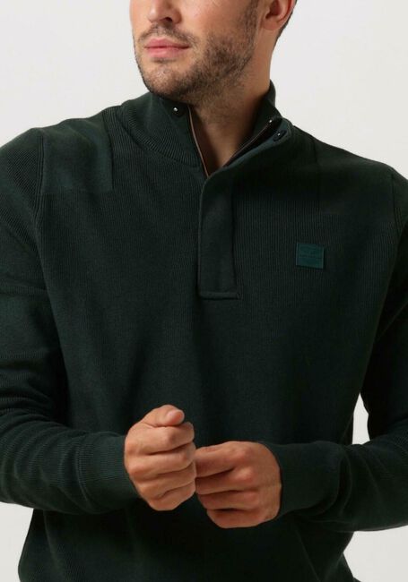 Grüne PME LEGEND Pullover HALF ZIP COLLAR COTTON KNIT - large