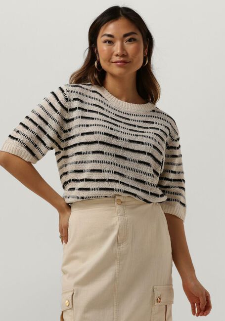Schwarze NUKUS Pullover VINNA PULLOVER SS STRIPE - large