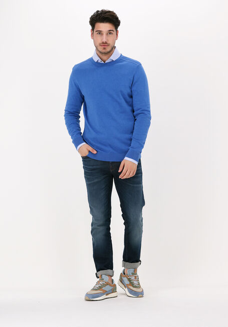 Blaue SELECTED MEN Pullover SLHBERG CREW NECK NOOS - large