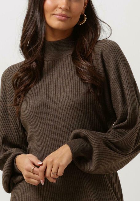 Braune SELECTED FEMME Midikleid SLFNAPPY LS KNIT DRESS B - large