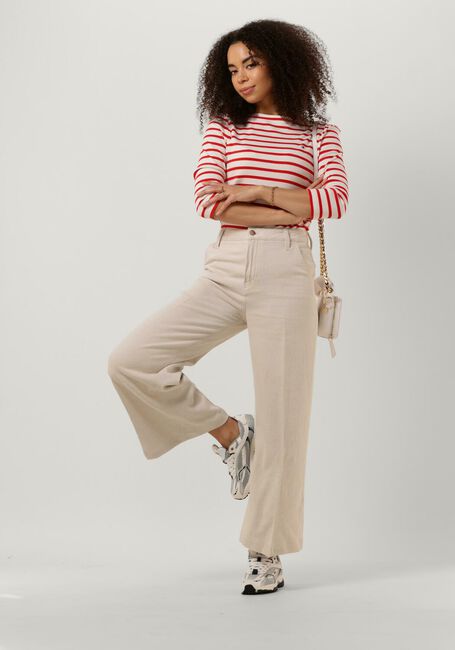 Weiße TOMMY HILFIGER Tops & T-shirts SLIM CODY RIB STP B-NK 3/4SLV - large