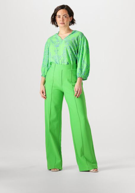Grüne JANSEN AMSTERDAM Hose ABBY BROEK HVM 439 WIDE LONG - large