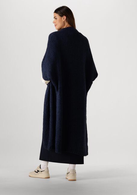 Blaue SUMMUM Strickjacke KIMONO CARDIGAN RUSTIC MOHAIR BLEND KNIT - large