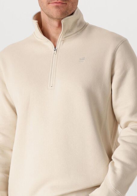 Creme G-STAR RAW Sweatshirt PREMIUM CORE HALF ZIP R SW L\S - large