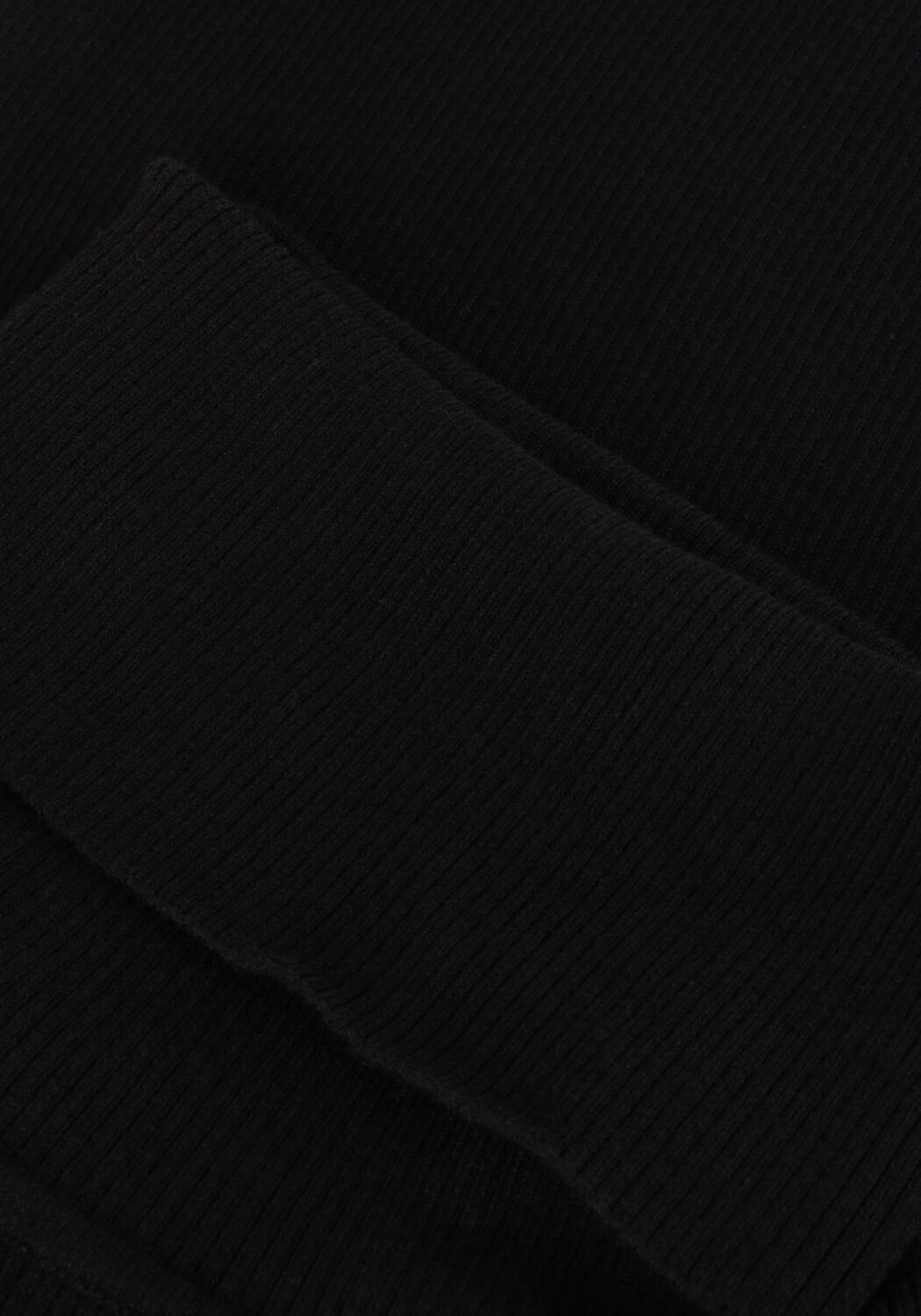 Schwarze CALVIN KLEIN Rollkragenpullover WOVEN LABEL ROLL NECK SWEATER - large