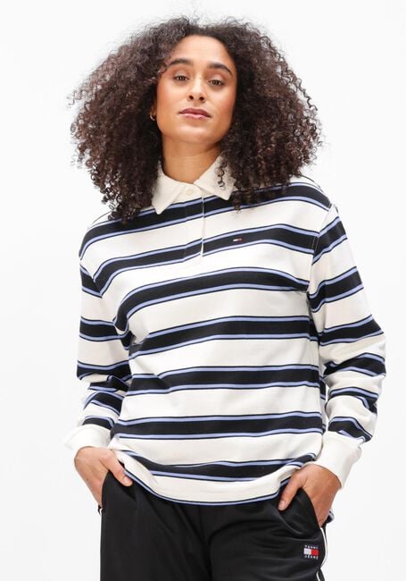 Mehrfarbige/Bunte TOMMY JEANS Polo-Shirt TJW RLX S-FLAG STRIPE RUGBY EXT - large