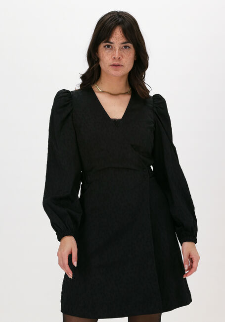 Schwarze SELECTED FEMME Minikleid SLFTANKA LS SHORT WRAP DRESS B - large