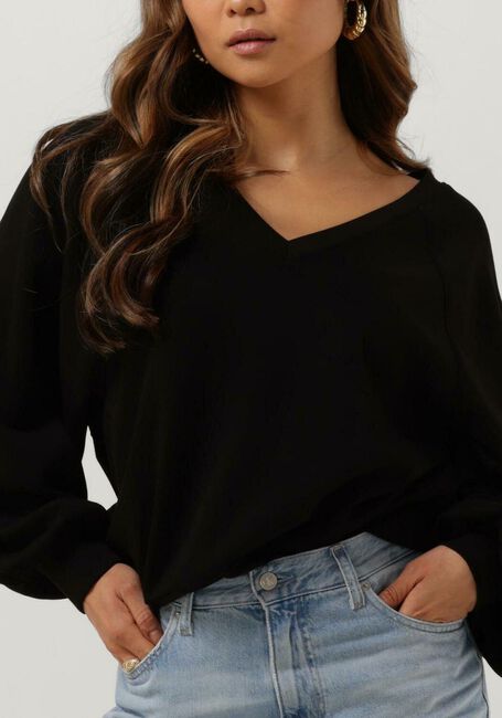 Schwarze MSCH COPENHAGEN Pullover NELINA IMA Q RAGLAN V NECK SWEATSHIRT - large