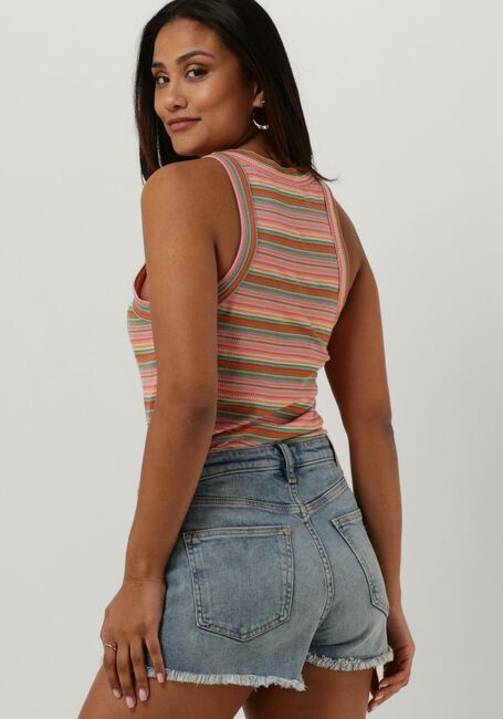 Mehrfarbige/Bunte SCOTCH & SODA Top STRIPE TEXTURED RACER TANK - large