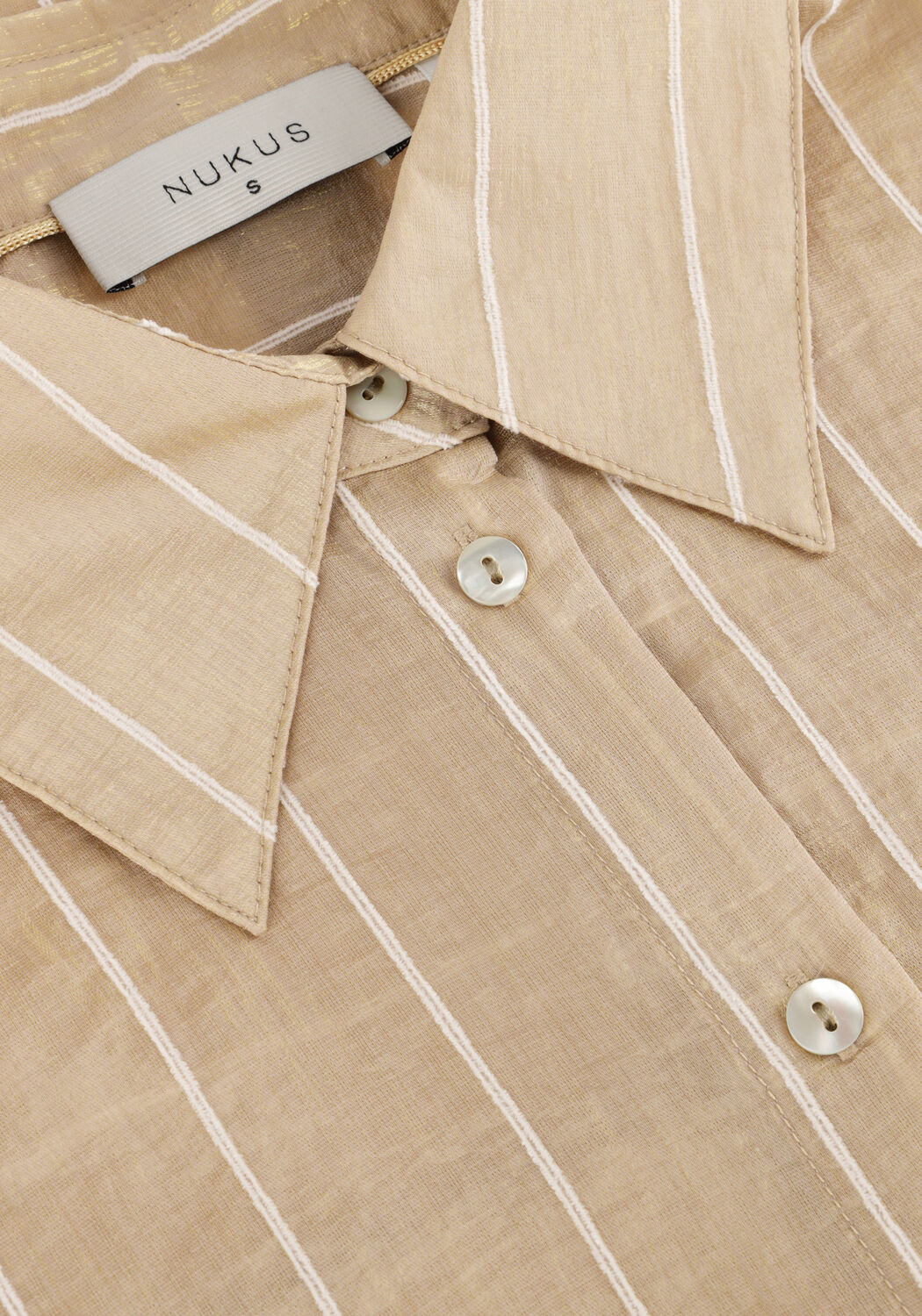 Goldfarbene NUKUS Blusen IRIS BLOUSE STRIPE - large