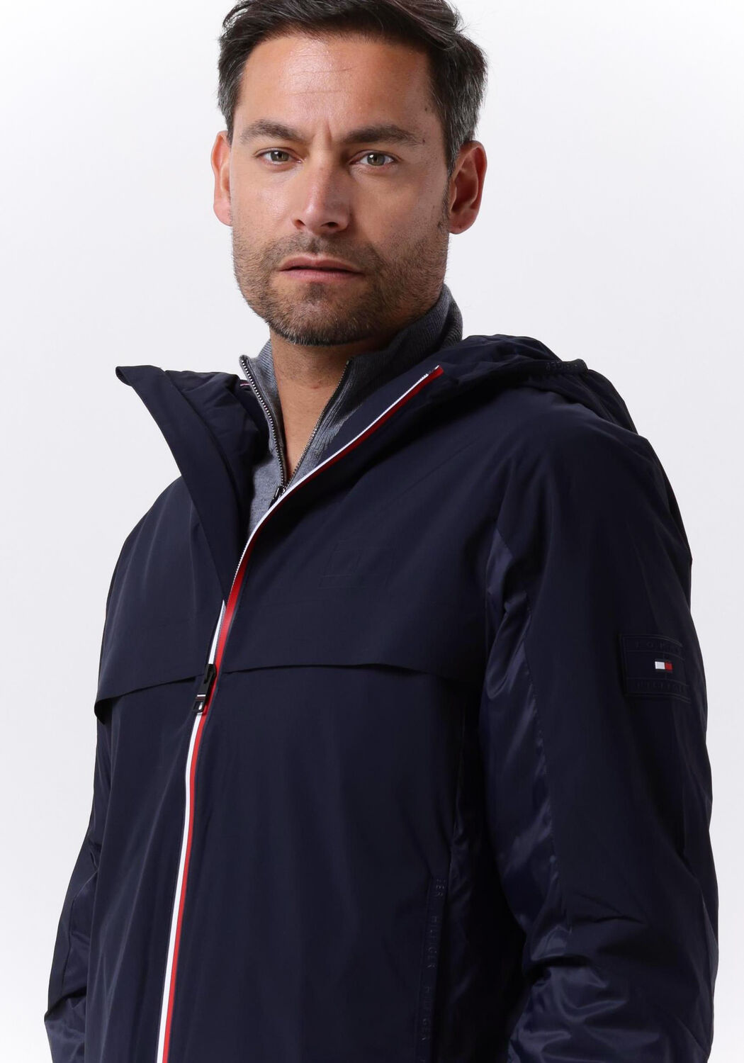 Hooded tech top jacket tommy hilfiger