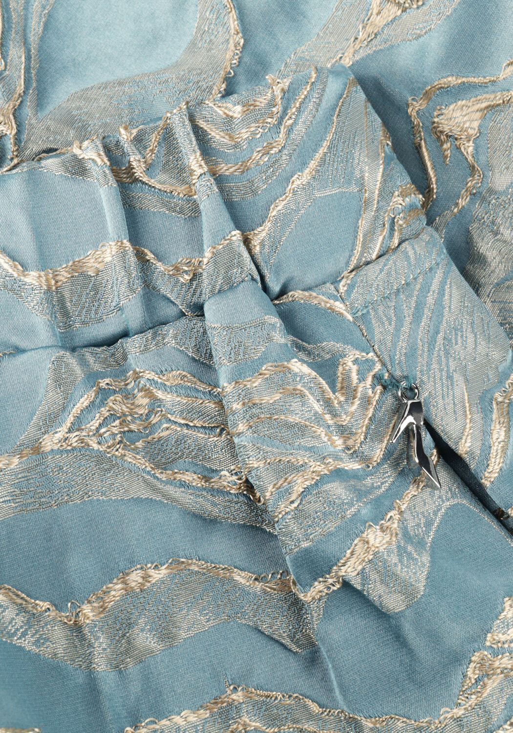 Hellblau JANSEN AMSTERDAM Jack QWEN JASJE 219 GJ BOMBER LONG SLEEVE GOLD JACQUARD - large